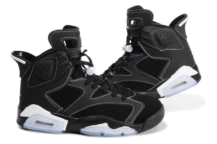 Sports Shoes Womens Air Jordan 6 (VI) Retro Black Varsity Purple White Varsity Maize